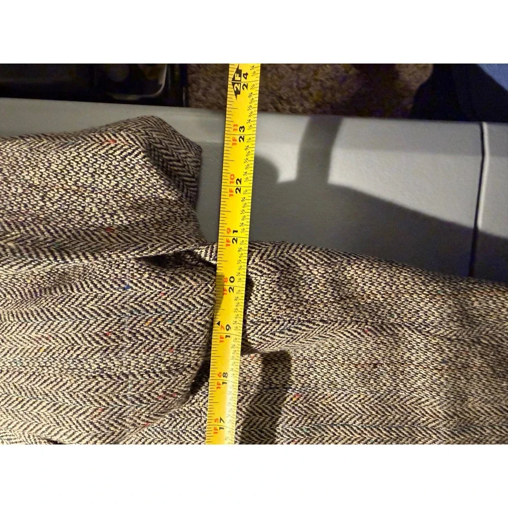 Polo Ralph Lauren Mens Herringbone Tweed‎ Blazer Sport Coat Tan Brown USA Made
